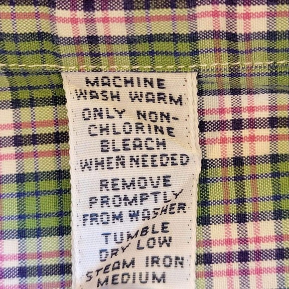 Polo Ralph Lauren Men's Medium Oxford Green Pink Plaid Long Sleeve Button Up - Picture 8 of 8